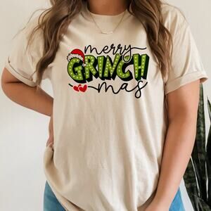 Women Christmas Shirt Merry Grinchmas Grinch Mas Tee  Unisex